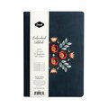 Denik Embroidered Vegan-Suede Layflat Hardbound Journal, Evelyn's Bouquet, College Rule, 8x5.5, 72 Sheets AHBC550L